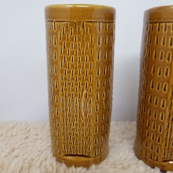 VTG Lot of 2 Tiki Polynesian Ceramic Mugs MCM No Markings See Pics - Picture 5 of 7